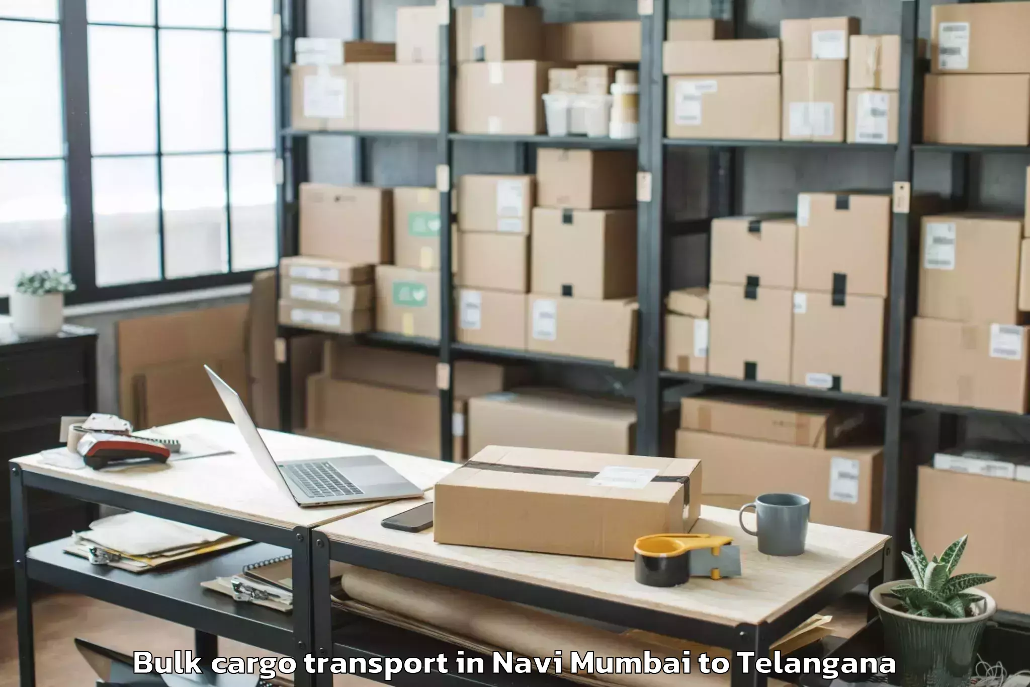 Book Navi Mumbai to Mella Cheruvu Bulk Cargo Transport Online